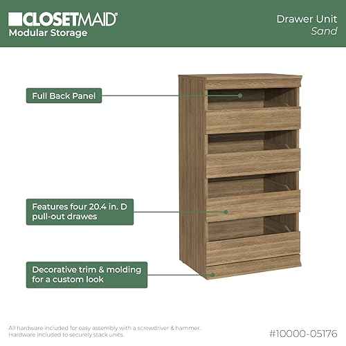 Modular Storage Unit with 4 Drawers