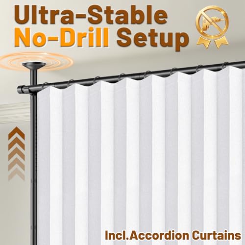 Privacy Curtains for Room Divider with Blackout & Soundproof (2 Count)
