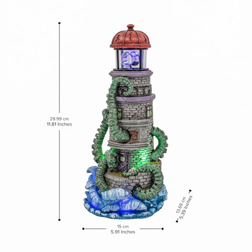 Lighthouse Attack Kraken Theme Spooky Halloween Village Multi