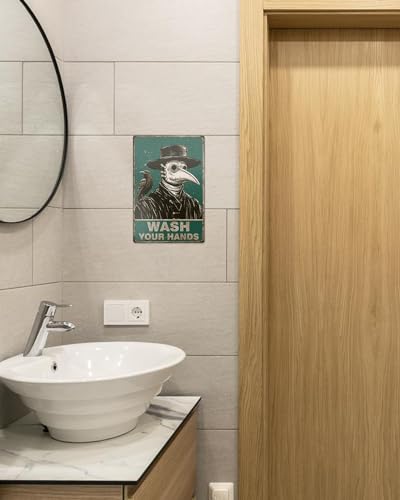 Halloween Bathroom Decor Sign 8x12"