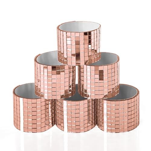 Self Adhesive Glass Mirror Mosaic Tiles (6 Count)