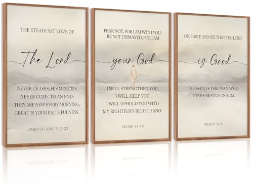 Christian Scripture Framed Wall Art Set of 3