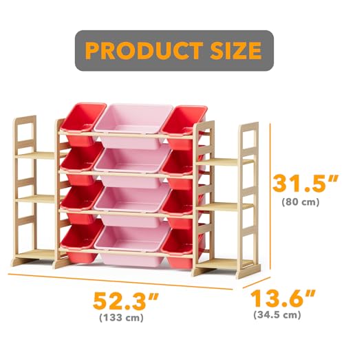 Toy Storage Organizer with 6 Shelves and 12 Bins (6 Count)