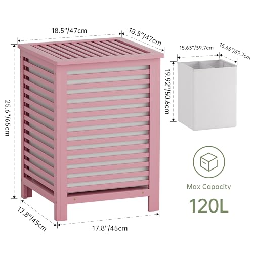 Double Laundry Hamper with Lid