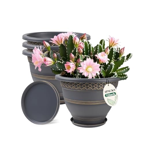 12 Inch Pots for Plants (4 Count)