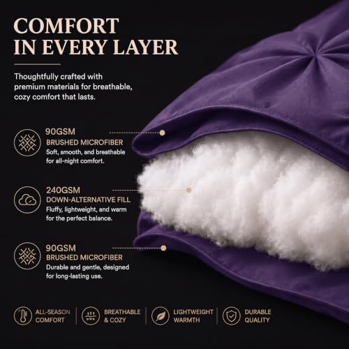 Twin XL Comforter Set Purple