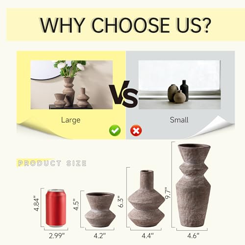 Ceramic Vase Home Table Decor (3 Count)