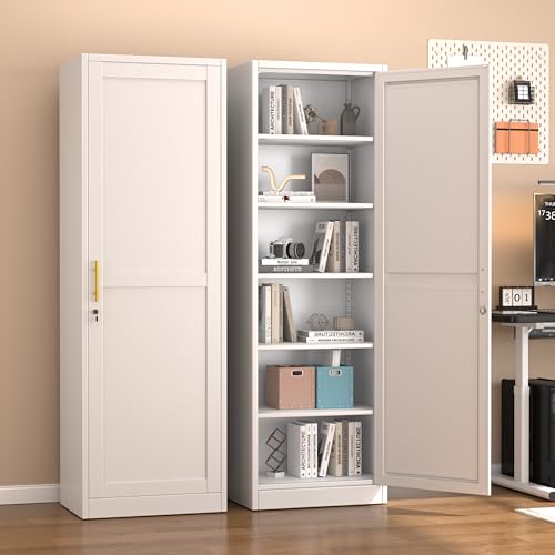 Metal Locker Tall Narrow Storage Cabinet