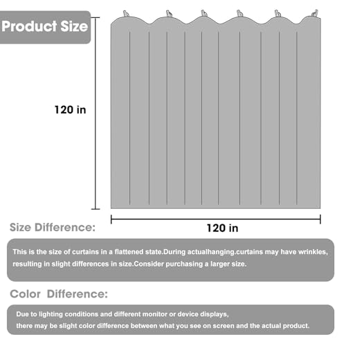 Room Divider Blackout Curtain Track Curtains Wall Dividers Panels Screen for Living Rooms Bedroom Office Privacy Partition Separation