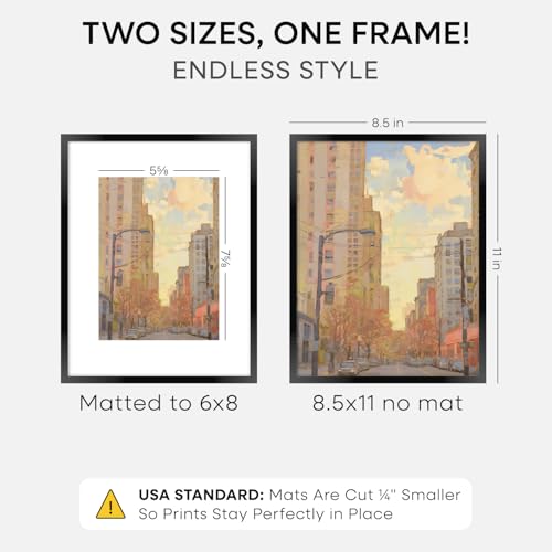 8.5x11 Black Picture Frame