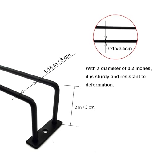 14 Inch Black Wine Glass Rack (4 Count)