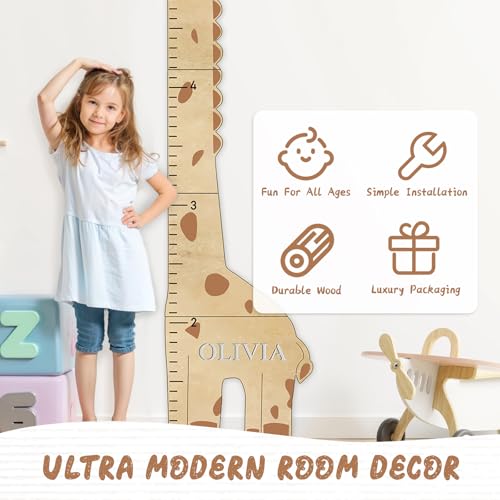 Personalized Name Kids Growth Chart For Wall