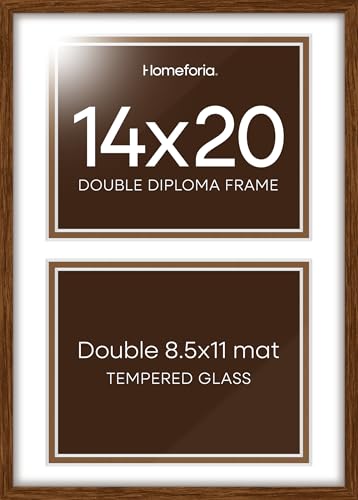 14x20 Brown Oak Diploma Frame (2 Count)