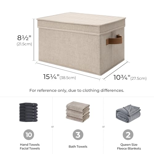 Fabric Storage Bins with Lids (3 Count)