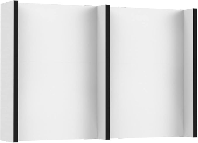 EverPanel Modular 10' x 7' Wall Kit | White with Black Trim | Room Divider | Interlocking Wall Panels | Temporary Room Separator | Configurable Partition