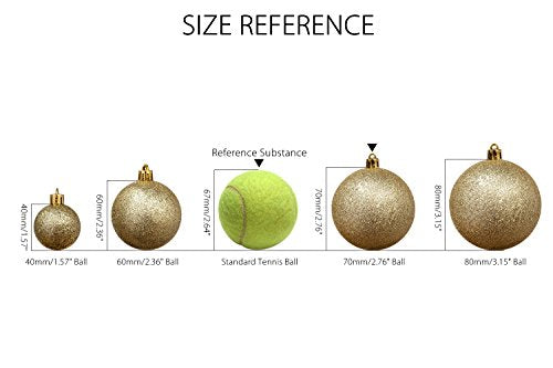 24 Pack Clear Christmas Ball Ornaments with Fillers (24 Count)