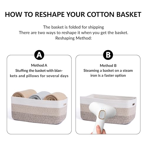 Large Storage Baskets for Organizing (4 Count)