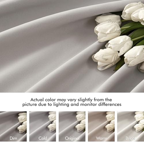 Cobblestone Back Tab Blackout Curtains 52x96 Inch Long 2 Panels Set (2 Count)