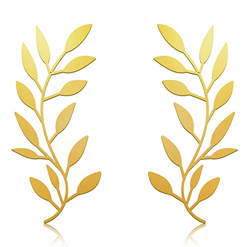 2 Pcs Metal Leaf Wall Art Vine Branch Decor (2 Count)