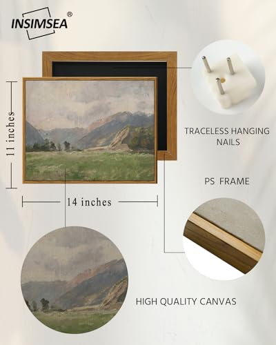 Framed Canvas Wall Art Vintage Decor