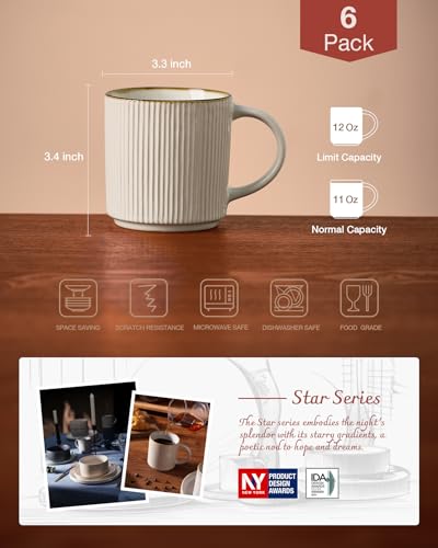 Coffee Mug Set of 6 (6 Count)