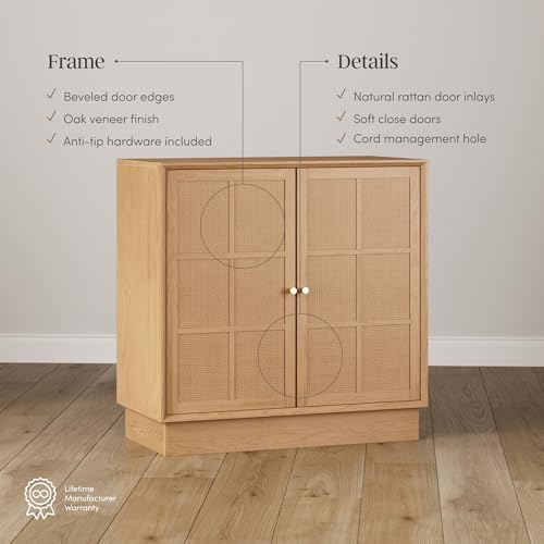 Elise Modern Coastal Storage Cabinet
