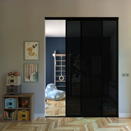 Glass Room Divider and Sliding Glass Closet Doors