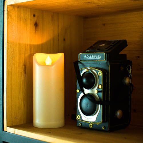 2 PCS Outdoor Battery Operated Flameless LED Pillar Candles w (2 Count)