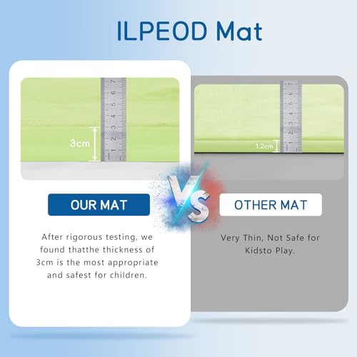 Baby Play Mat for Floor Nursery Muscle Mat Area Rug Playroom Rug 79x79" Elastic Foam 1.3" Thick Crawling Mat for Babies