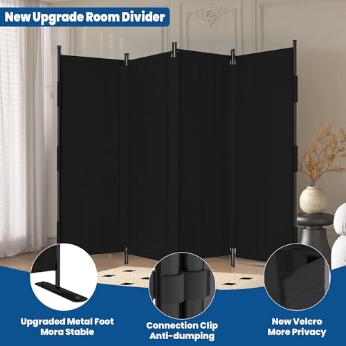 Room Divider 4 Panel Upgraded 88” Folding Screen Highly Secretive