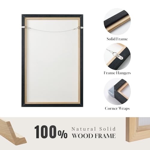 Extra Large Framed Brown Abstract Wall Art for Living Room