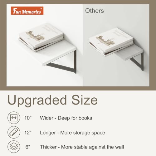 White Floating Shelves Set of 3