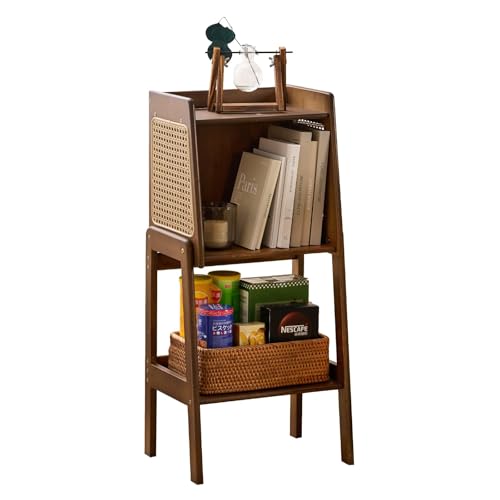 Bamboo Rattan Bookcase with Cabinet