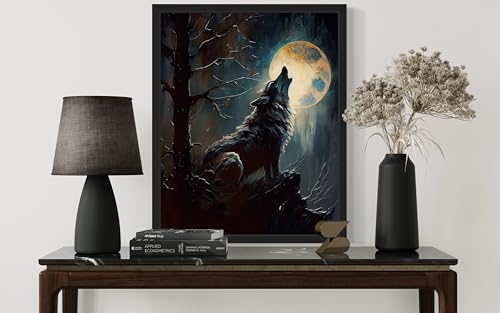 Wolf howling Poster Art Print