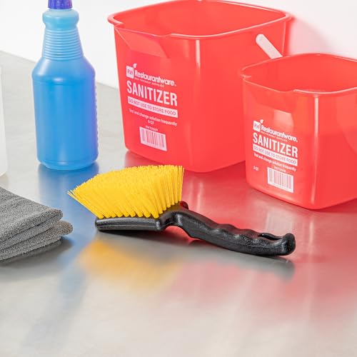 4 in Black Plastic Utility Scrub Brush