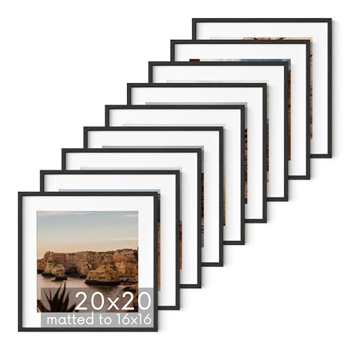 Black Square Frames Set of 9 (9 Count)