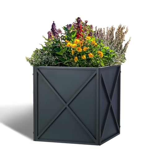 Large Metal Planter Box 17”x 17”x 18”