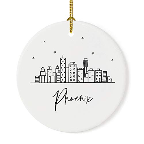 Round Ceramic Porcelain Christmas Tree Ornament Keepsake