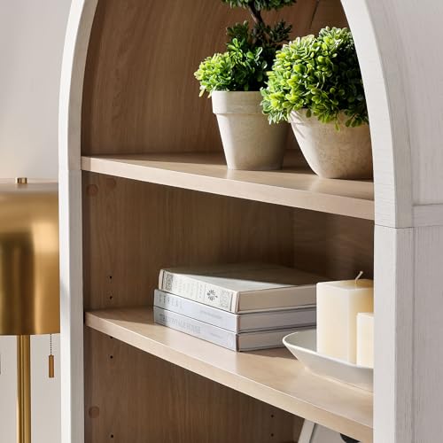 Nolan Tall Arched Storage Display Cabinet in Ivory