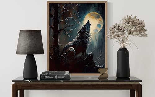 Wolf howling Poster Art Print