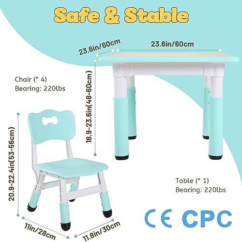 Kids Table and 4 Chairs Set