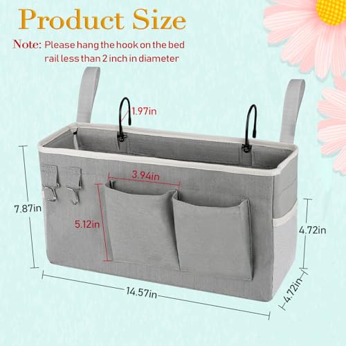 Bedside Caddy Bedside Storage Bag for Headboards (2 Count)