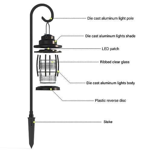 12V AC Low Voltage LED Shepherd Hook Path Lights 1.1W Brown 6PK (6 Count)