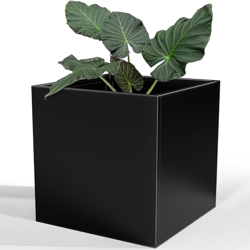Metal Planter Box for Outdoor Plants 26" L x 26" W x 26"