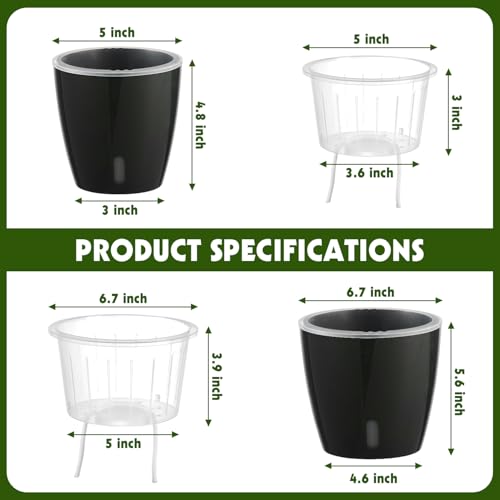 Self Watering Pots for Indoor Plants (8 Count)