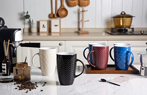 20 oz Large Coffee Mugs Set of 6 (6 Count)