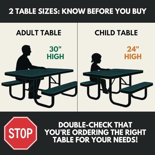 46In Round Picnic Table