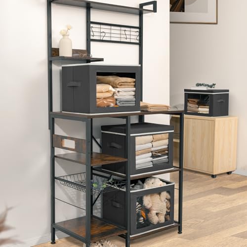 Stackable Storage Bins with Lids (5 Count)
