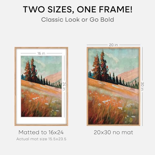 20x30 Natural Oak Picture Frame