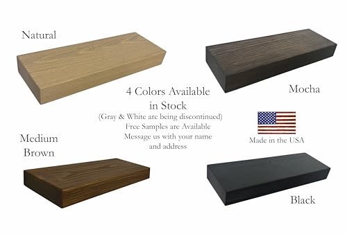 Joel’s Antiques 30 Inch Wooden Floating Shelves for Wall